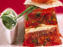 Terrine de Tomates de France aux copeaux de Parme et Parmesan