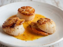 Saint jacques poêlées sauce à l'orange