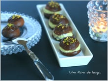 Choco choux garnis de glace pistache