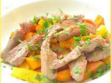 Sauté d'agneau express, légumes d'automne