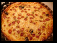 Clafouti feta-tomates cerises