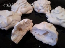 Meringues blanches et moelleuses