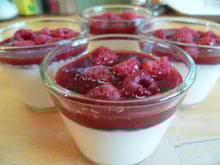 Panna cotta aux framboises
