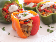 Poivrons farcis aux légumes