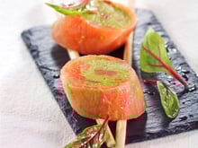 Médaillons de saumon à la crème d'avocat