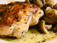 Chapon aux griottes et macvin du Jura