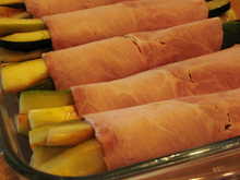 Courgette au jambon à la bechamel