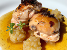 Chapon au cidre et truffes