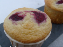 Muffins citron vert , coco & framboises