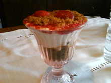 Verrine à la  fraises aux spéculoos