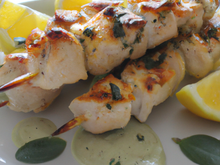 Brochettes de poulet au citron