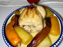 Poulet cocotte fondant accompagné de pommes