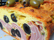 Cake au jambon et olives en machine a pain