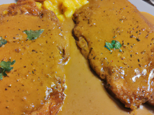 Escalope de porc à la moutarde