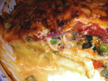 Lasagnes de légumes au bacon au Thermomix