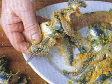 brochette de sardines panées