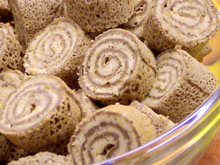 Petits roulés aux rillettes de maquereau fumé