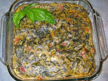 Clafoutis d'épinards au chèvre