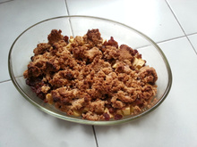Crumble pommes-raisins secs aux speculoos