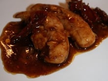 Blanc de poulet au balsamique et tomates confites.