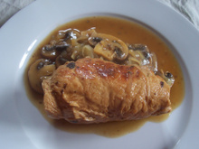 Roulés de dinde farcis à la duxelle de champignons
