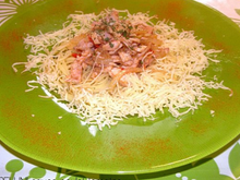 Cappellini au poulet et tomates