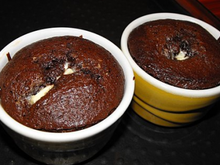 Fondant aux deux chocolats express