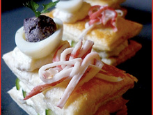 Mille-feuilles au surimi et philadelphia