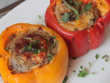 Duo de poivrons farcis à la provençale