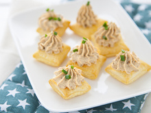 Pavé de tofu feuilleté et crème de truffe