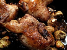 Cailles normandes en cocotte rôties au pommeau