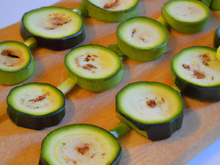 Tronçons de courgette à la minimale