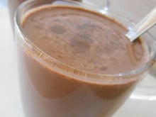 Chocolat chaud onctueux au cacao amer