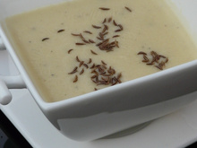 Velouté d'oignons au munster