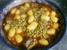 Tajine de veau petits pois pommes de terre