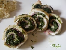 Roulés de dinde aux épinards, bacon et parmesan