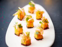 Cubes de butternuts et son saumon de Norvège gravlax