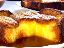 Brioche comme pain perdu à la Fourme d'Ambert