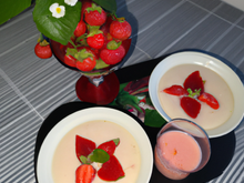 Crème catalane aux fraises