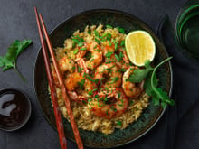 Riz sauté aux crevettes