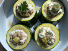 Courgette farcie aux douceurs maritimes