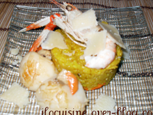 Risotto safrané et son trio de la mer