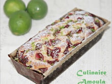 Cake moelleux au mascarpone fraise et citron vert bio