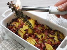 Tian de pommes de terre aux lardons