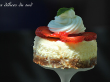 Mini-cheesecakes vanille et fraises