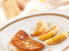 Foie gras poêlé aux reines des reinettes