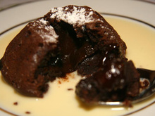 Coulant au chocolat aux griottines