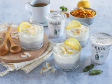 Pudding de chia au skyr, coco et zeste de citron
