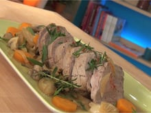 Rôti de veau aux champignons