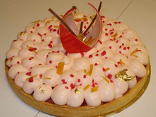 Tarte au pamplemousse et à la rose